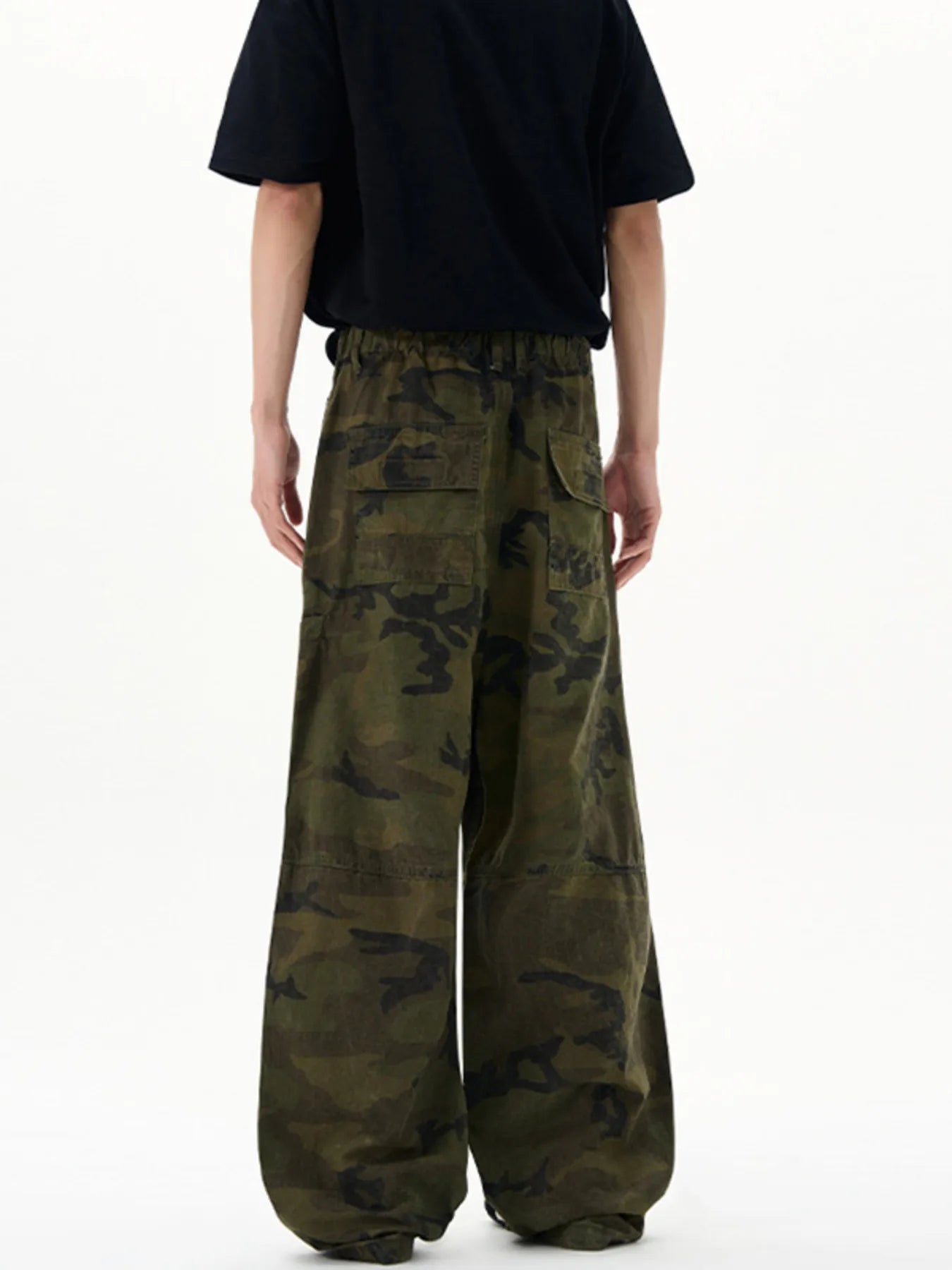 Men's Camouflage Wide Leg Cargo Pants Easy Apparels