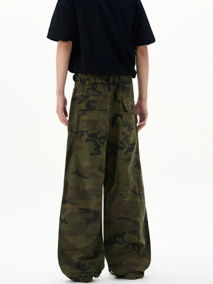 Men's Camouflage Wide Leg Cargo Pants Easy Apparels