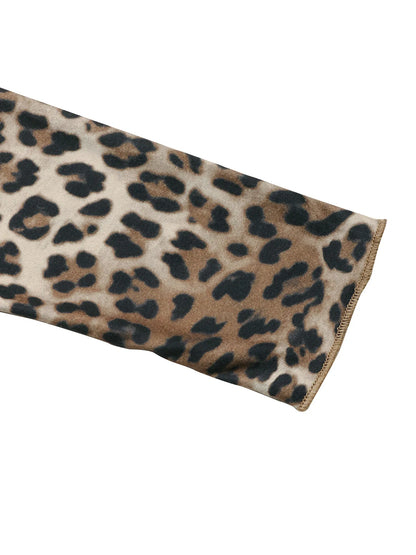 Trendsi Leopard Print Long Sleeve Fitted T-Shirt