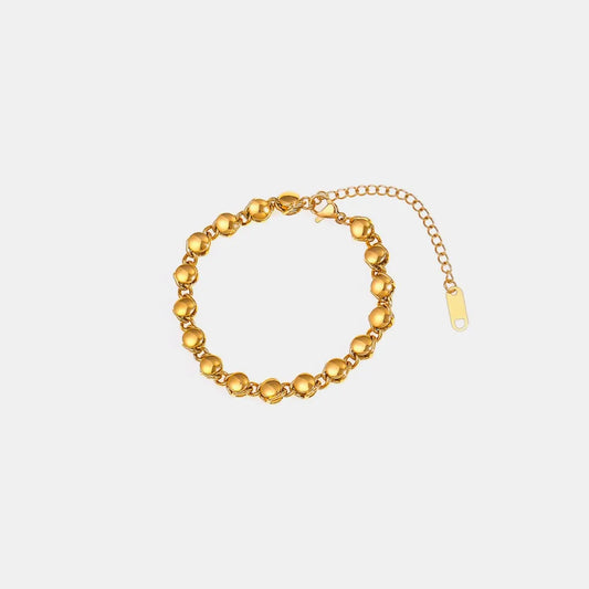 18K Gold-Plated Titanium Steel Bracelet Gold One Size Easy Apparels