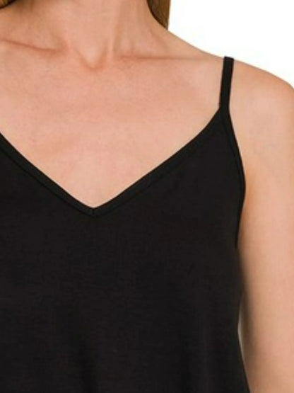 Trendsi Zenana Two-Way V and Scoop Neck Reversible Spaghetti Cami