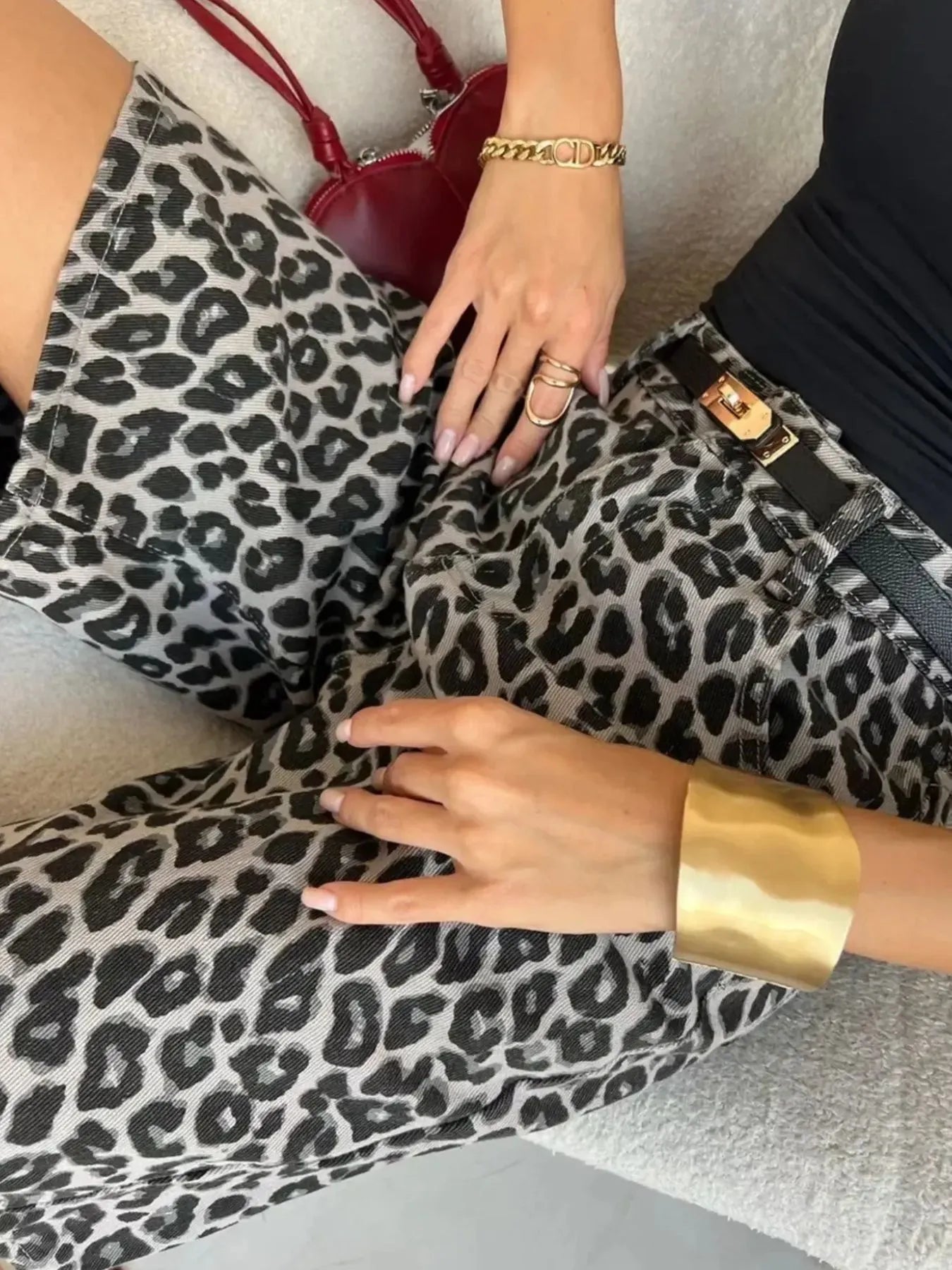 Leopard Print High-Waisted Casual Shorts Easy Apparels