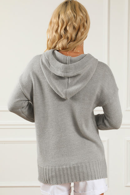 Drawstring Hooded Sweater with Pocket Easy Apparels