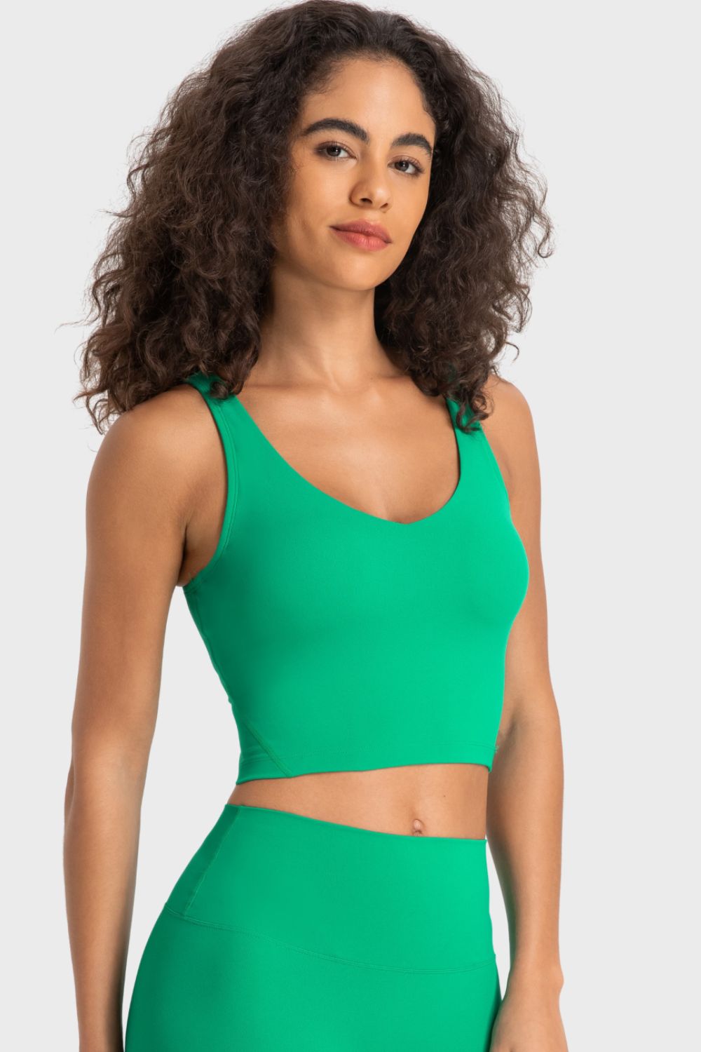 Millennia Deep V-Neck Crop Sports Bra Easy Apparels
