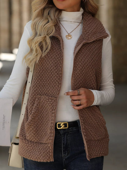 Zip-Up Vest Coat Easy Apparels