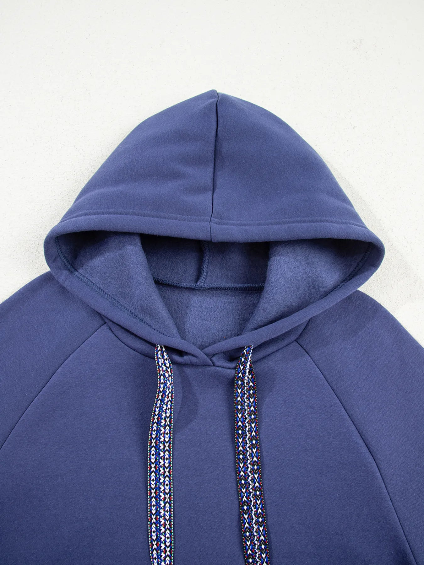 Trendsi Fleece Lined Adjustable Drawstring Oversize Tunic Hoodie