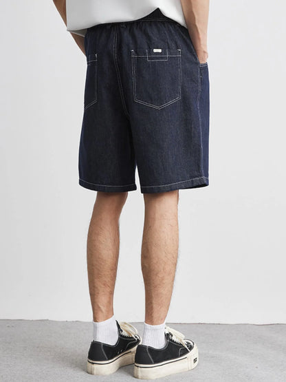 Men's Plus Size Pocketed Denim Shorts Easy Apparels
