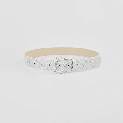 Sequin PU Leather Belt Easy Apparels