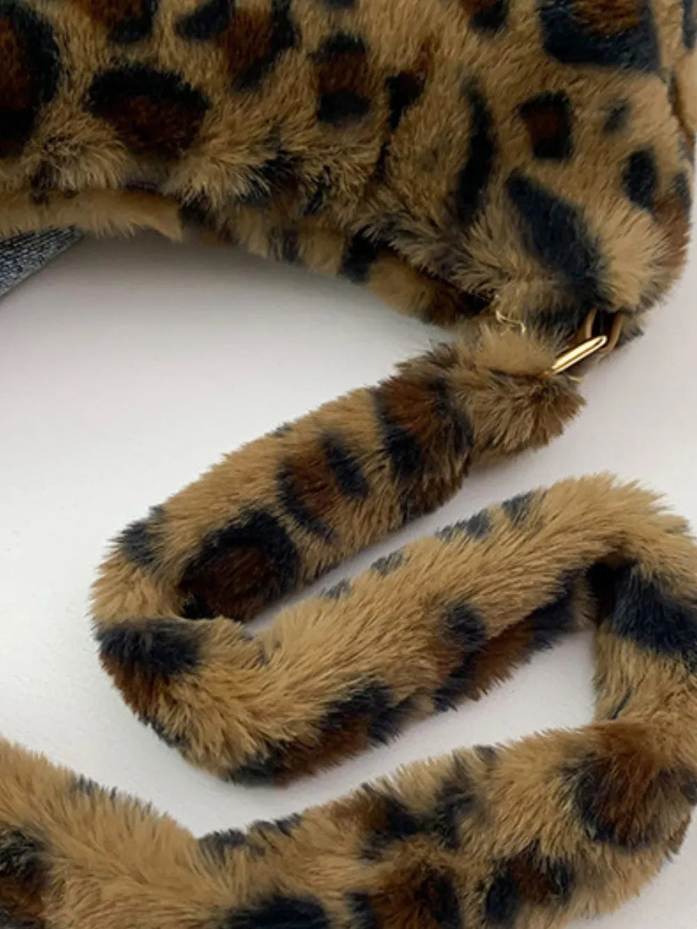 Leopard Fluff Shoulder Bag Easy Apparels