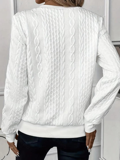 Trendsi Quarter-Zip Long Sleeve Sweatshirt