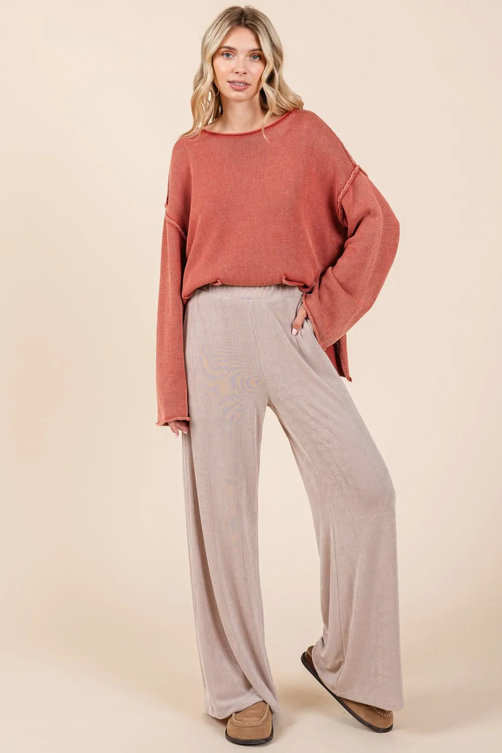 Mittoshop Elastic Waist Pants with Side Pockets Easy Apparels
