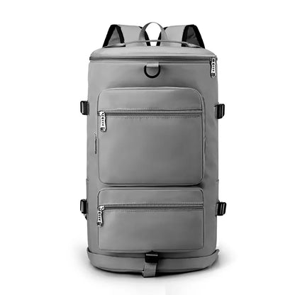 Multi Pocket Travel Backpack Bag Gray One Size Easy Apparels
