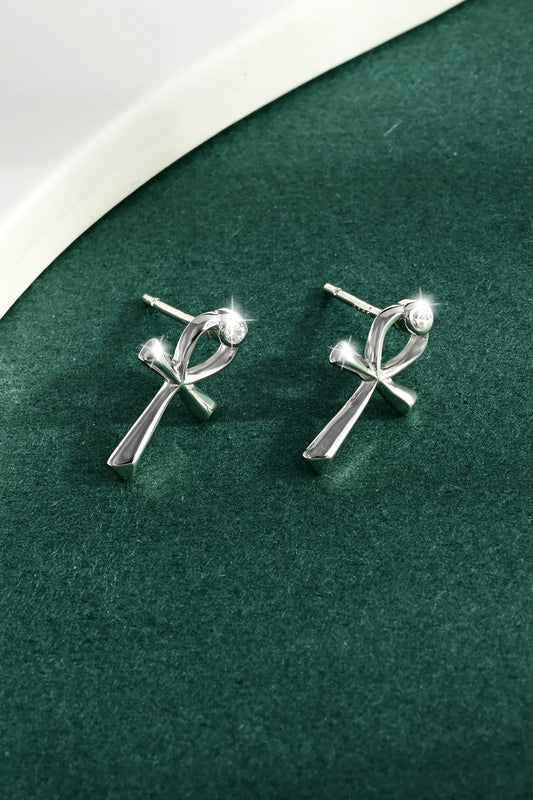 925 Sterling Silver Inland Zircon Earrings Silver One Size Easy Apparels