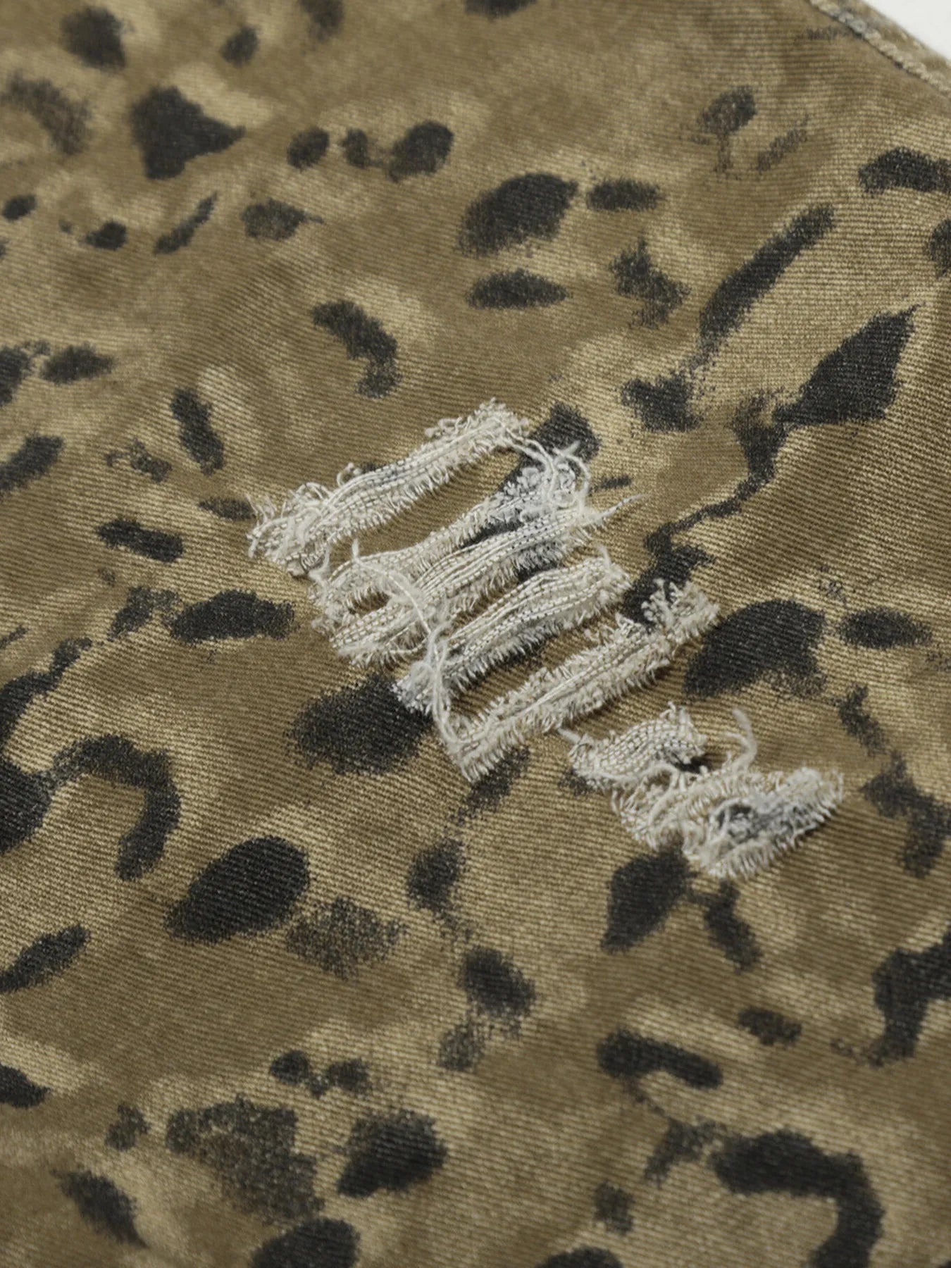 Men's Camouflage Denim Shorts with Raw Hem Easy Apparels