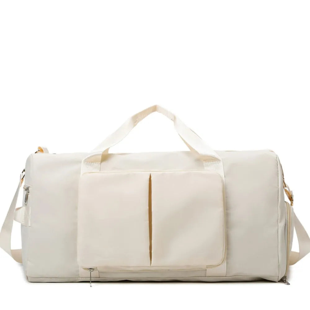 Wet and Dry Separation Travel Bag Beige One Size Easy Apparels