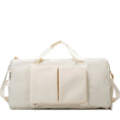 Wet and Dry Separation Travel Bag Beige One Size Easy Apparels