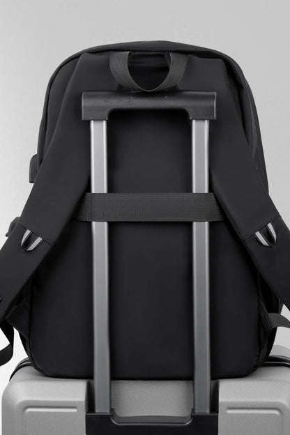 Multi-Pockets Solid Color Backpack Bag Easy Apparels