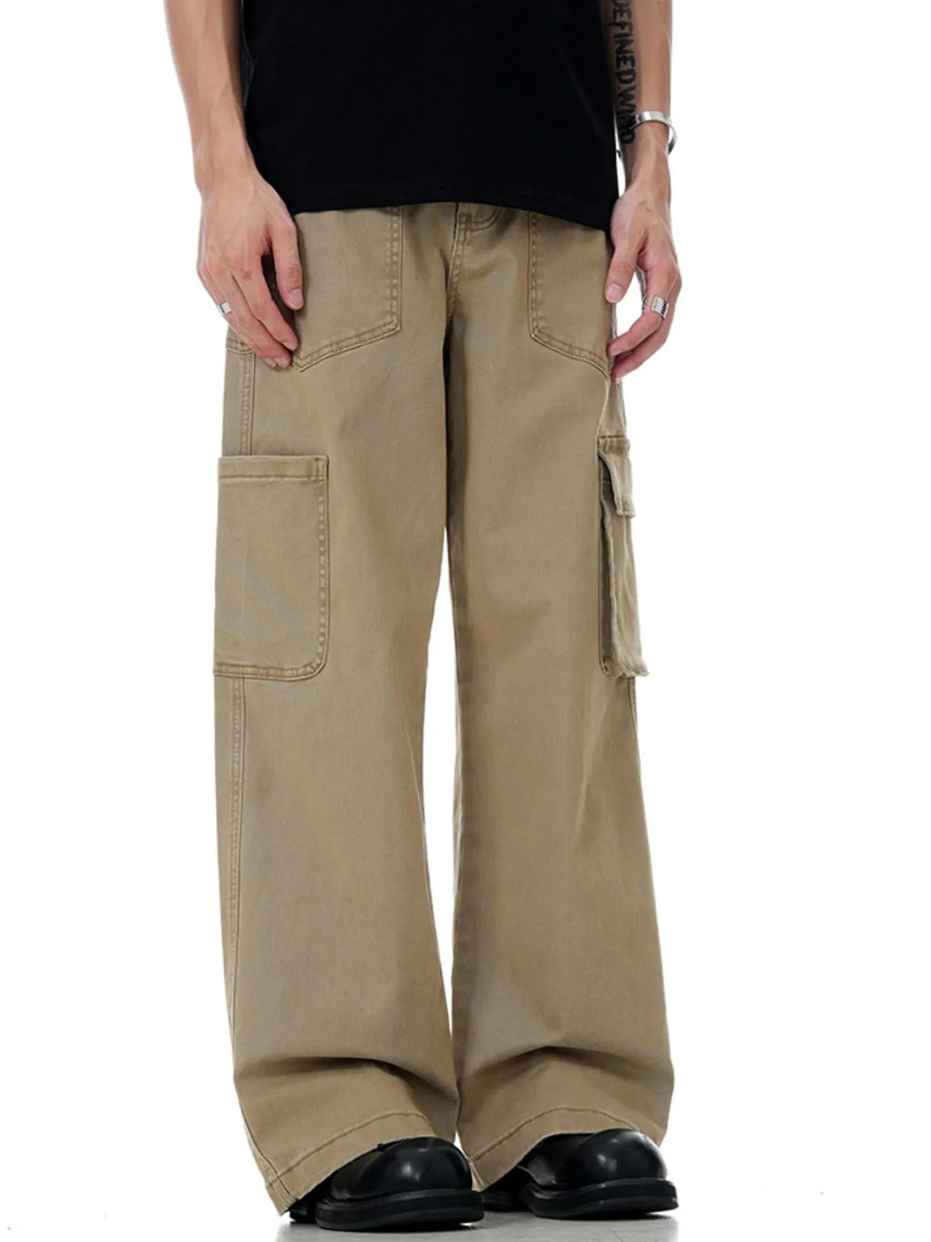 Men's Wide Leg Cargo Pants Easy Apparels