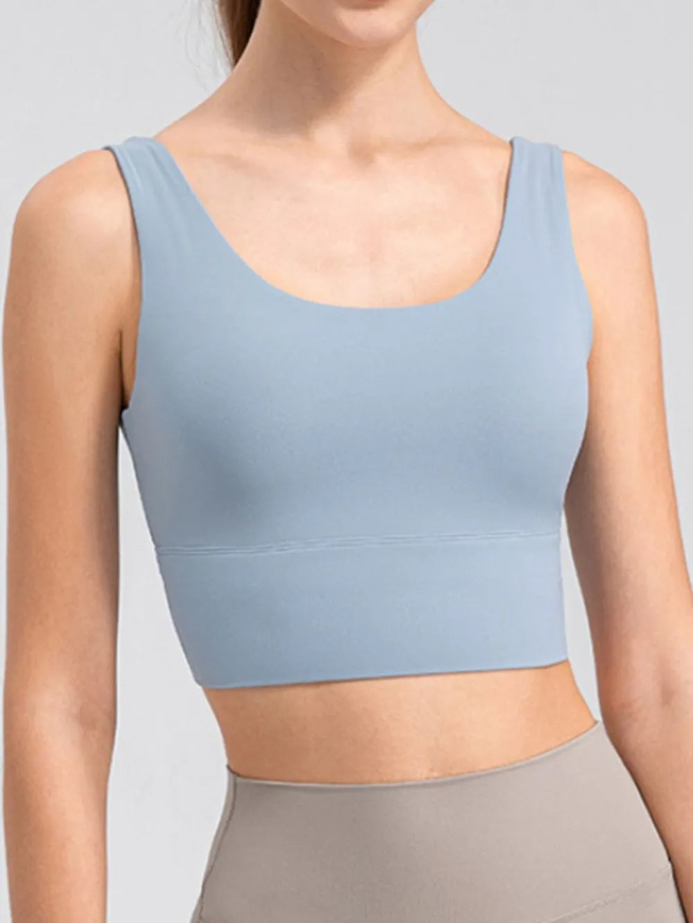 Scoop Neck Wide Strap Active Tank Easy Apparels