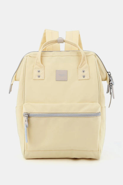 Himawari Water Resistant Canvas Backpack Bag with Side Pockets Cream One Size Easy Apparels