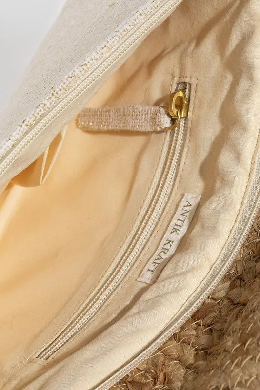 Fame Boho Beaded Eye Pattern Envelope Bag Easy Apparels
