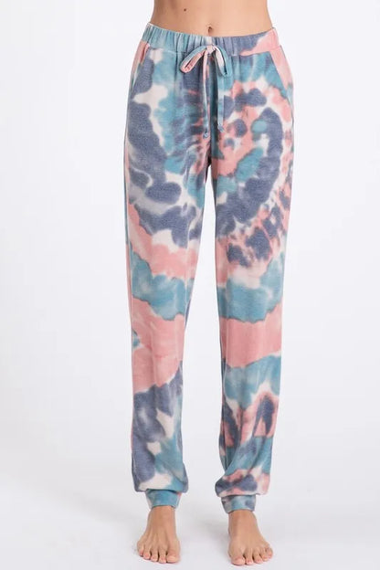 BiBi Tie Dye French Terry Casual Pants MULTI Easy Apparels