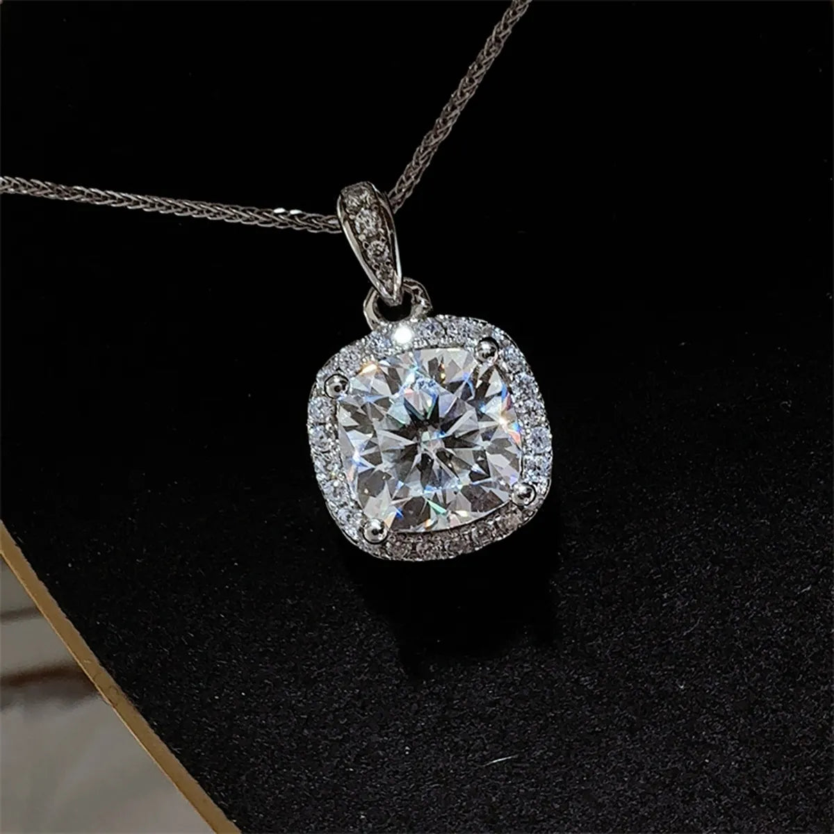 5 Carat Moissanite 925 Sterling Silver Necklace Easy Apparels