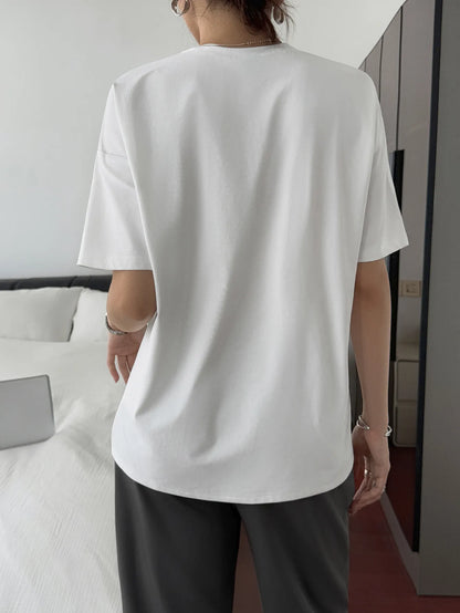 Trendsi Round Neck Short Sleeve T-Shirt