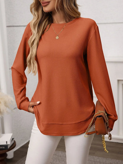 Trendsi Long Sleeve Round Neck T-Shirt