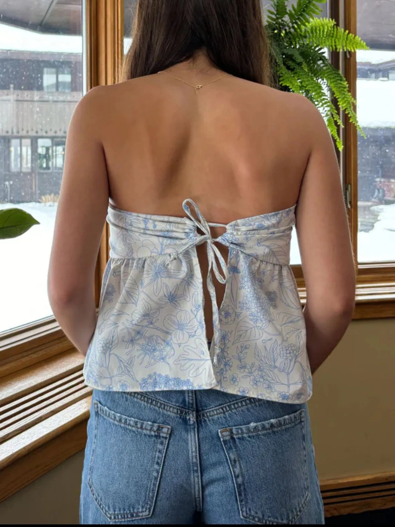 Trendsi Tie Back Tube Top
