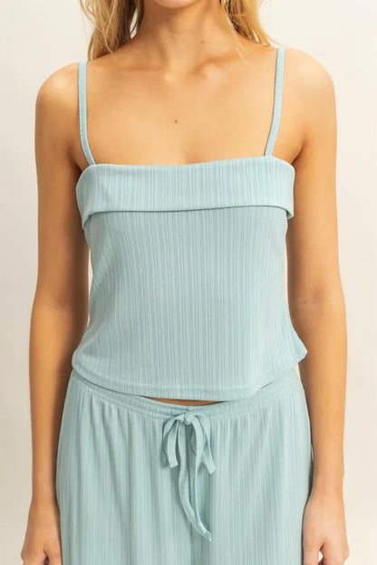 HYFVE Rib Knit Cami Top and Pants Set Easy Apparels