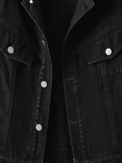 Button Up Long Sleeve Denim Jacket Easy Apparels