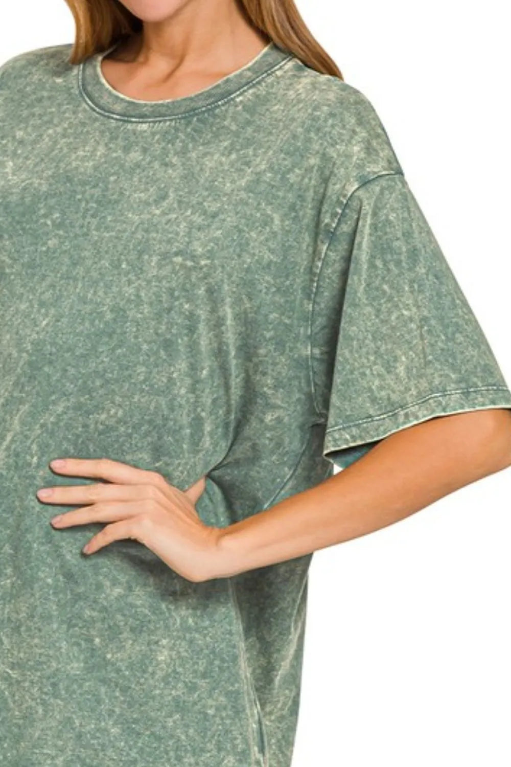 Trendsi Zenana Washed Short Sleeve Top