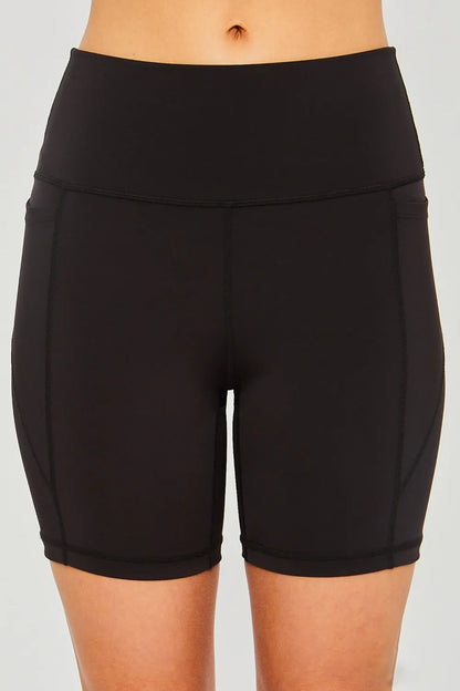 Love Tree High Waist Seam Detail Active Shorts Easy Apparels