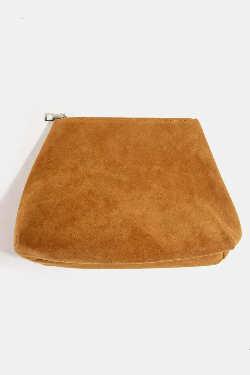 Fame Layered Fringe Detail Suede Hobo Bag Easy Apparels
