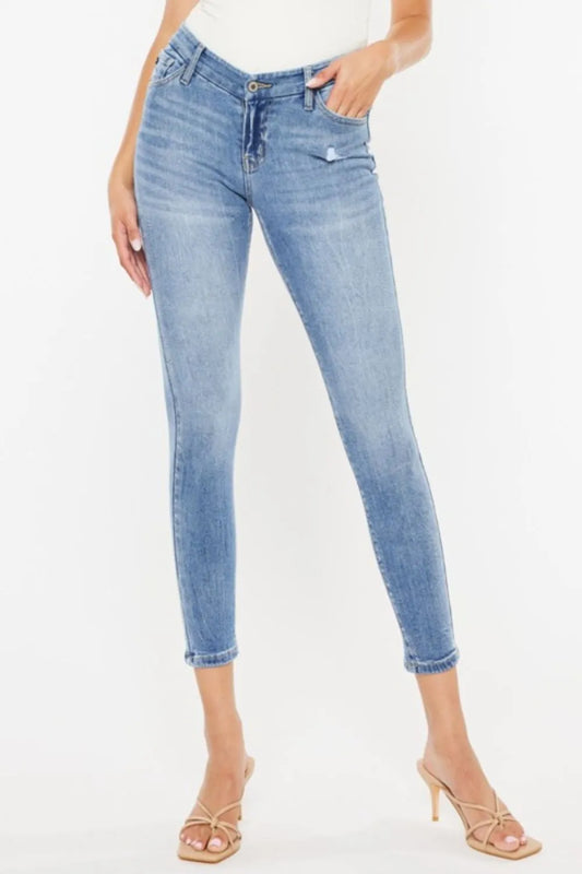 Kancan High Waist Cat's Whiskers Skinny Jeans MED Easy Apparels