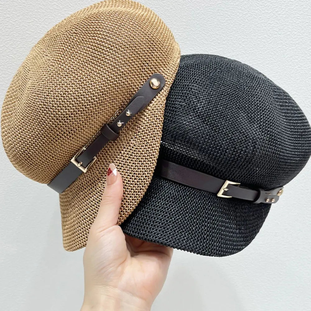 Straw Woven Buckle Hat Easy Apparels