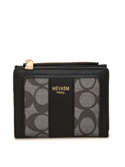 PU Leather Card Case Black One Size Easy Apparels