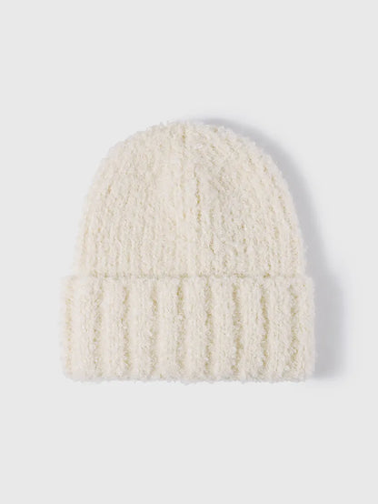 Thermal Teddy Knit Hat Cream One Size Easy Apparels