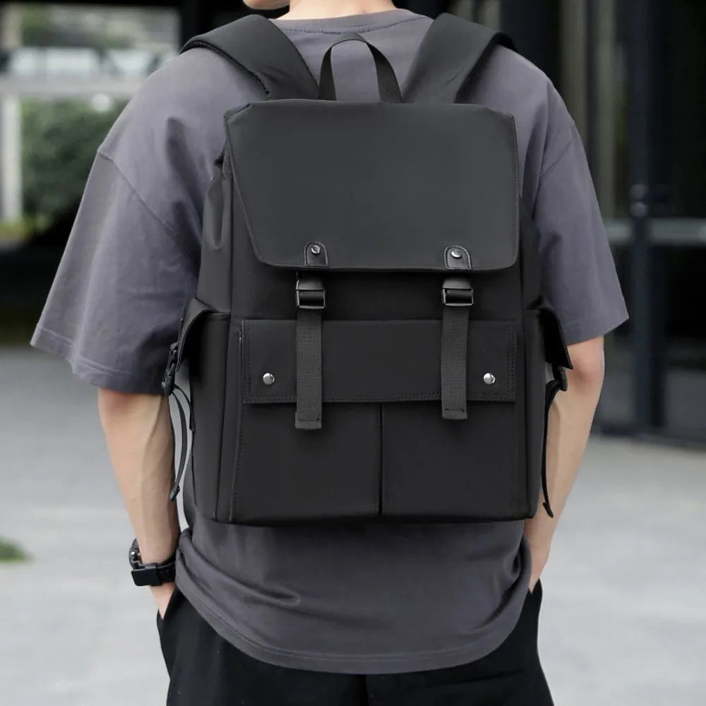 PU Leather Multi-Pockets Adjustable Strap Backpack Bag Easy Apparels