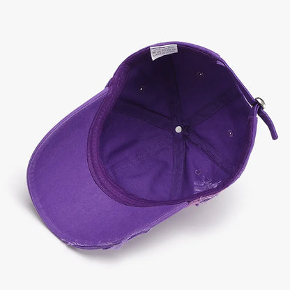 Distressed Adjustable Cotton Baseball Cap Easy Apparels