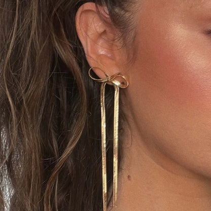 Stainless Steel Bow Bar Earrings Easy Apparels