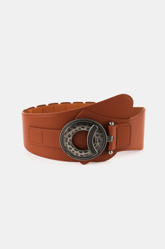 Retro Elastic Wide Belt Caramel One Size Easy Apparels