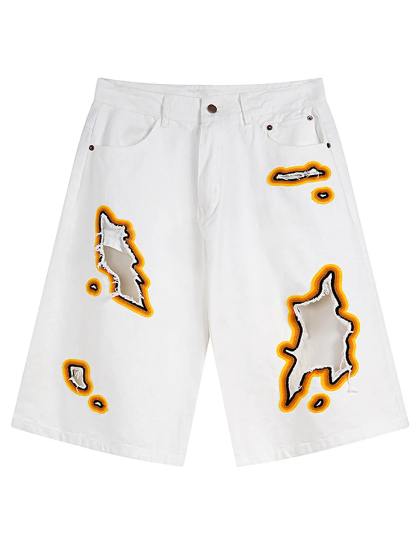 Men's Distressed Loose Fit Denim Shorts Easy Apparels