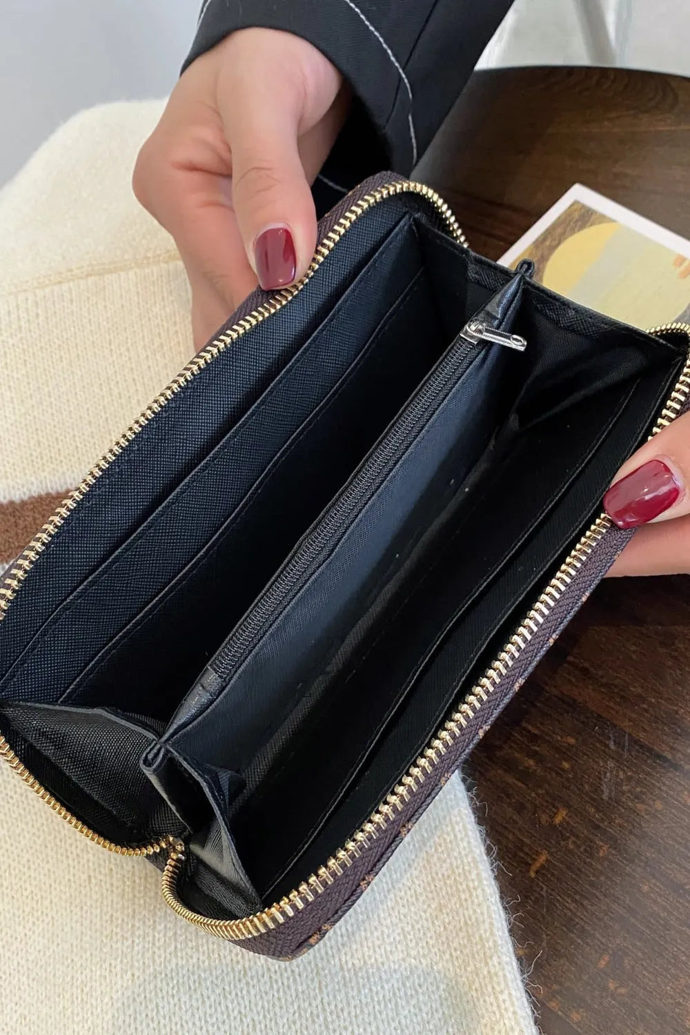 PU Leather Plaid Wallet Easy Apparels