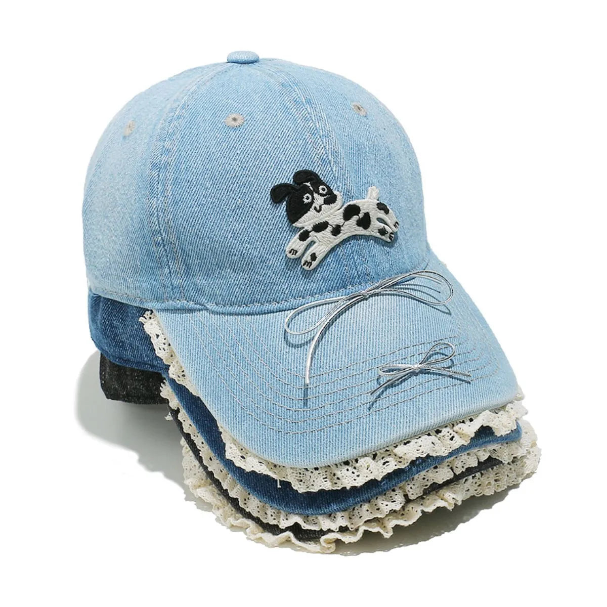 Dog Bow Adjustable Baseball Cap Easy Apparels