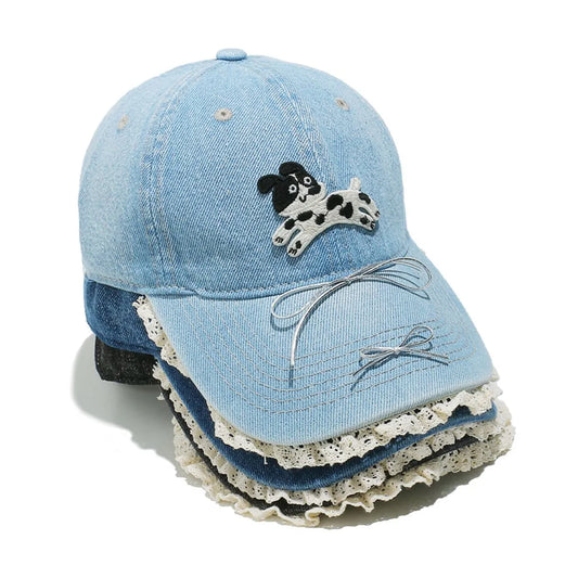 Dog Bow Adjustable Baseball Cap Easy Apparels