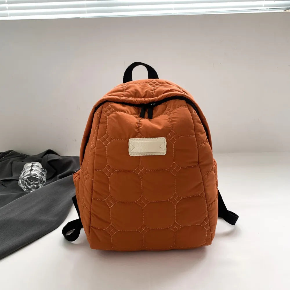 Quilted Polyester Backpack Bag Easy Apparels