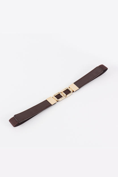 Geometric Double Buckle Elastic Belt Easy Apparels