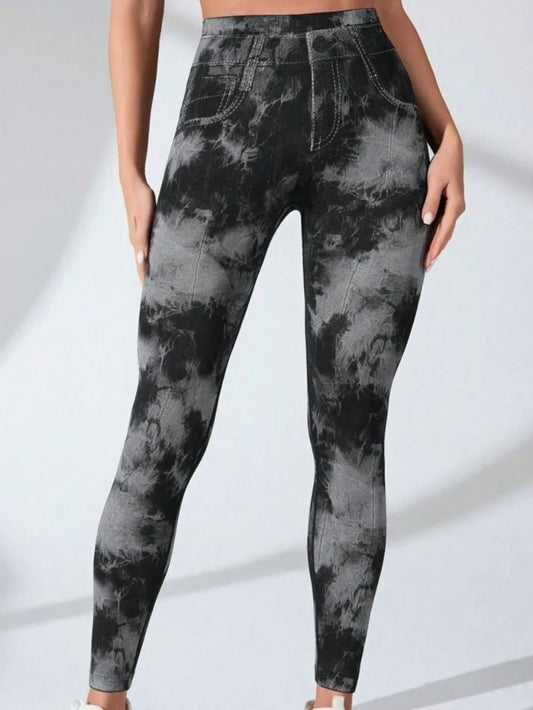 Tie-Dye High Waist Active Leggings Easy Apparels